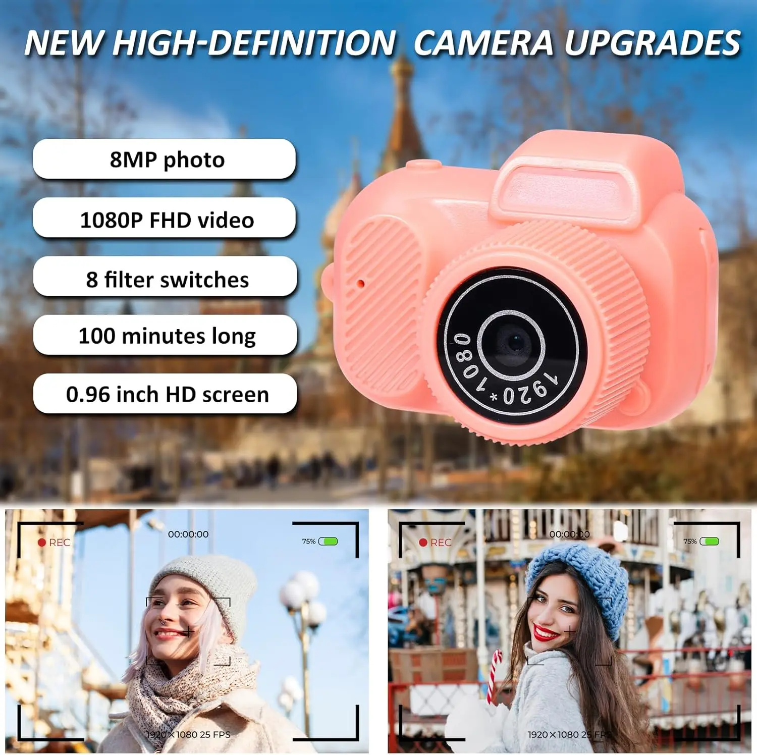 8MP Pink Mini Keych…