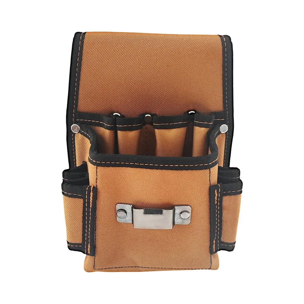 Job-Specific Tool Pouch with 600D Polyester Shell Steel Clip Mount and Internal Organization for Common Hand Tools