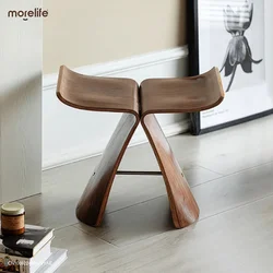 Ash Plywood Butterfly Stool Living Room Bedroom Wooden 4 Colors Natural/Black/Walnut Coffee Table Display Stools Home Furniture