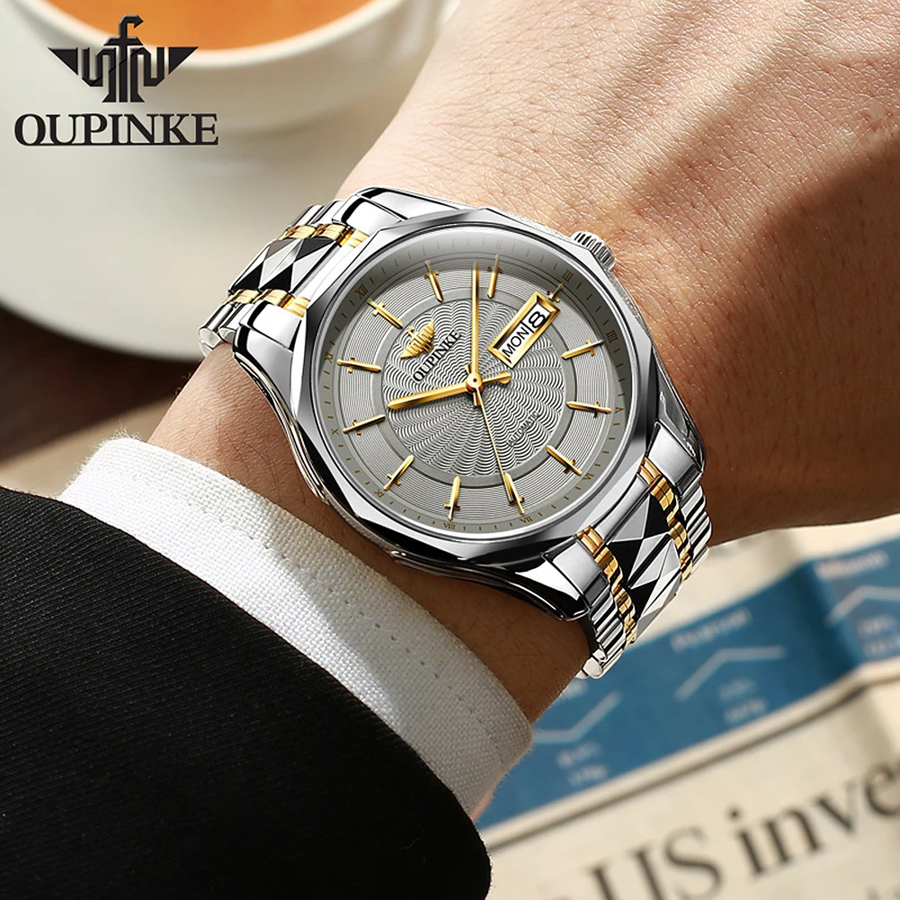 OUPINKE 3172 Twelve Knight Series Men Watch Japanese Movement Fully Automatic Mechanical Watch Sapphire Tungsten Steel Men Watch