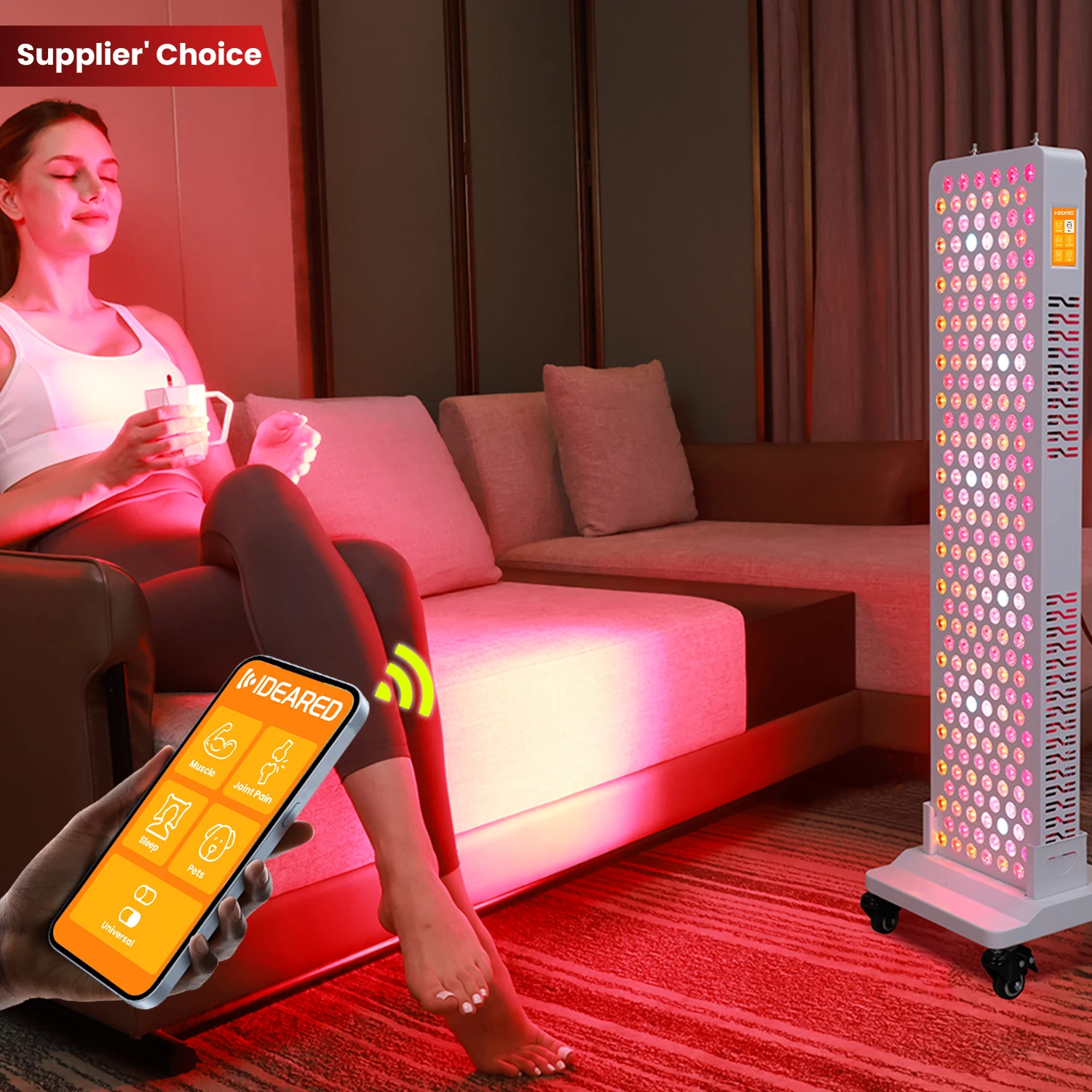 

Лучшая мощная 9-волновая индивидуальная панель для терапии красным светом. Управление световым приложением. Красочное устройство для терапии красным светом в доме.