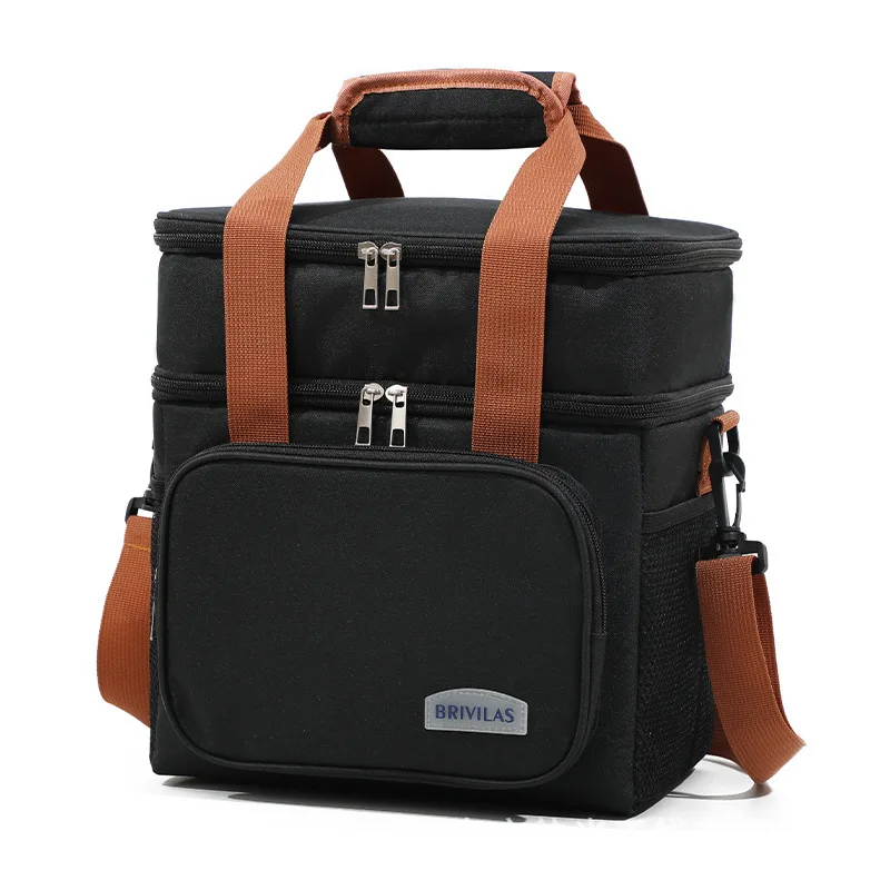 1pc Double-Layer Insulated Bag, Thickened Aluminum Foil Shoulder Bag, Lunch Bag; Non-Food Contact, Non-Food Contact