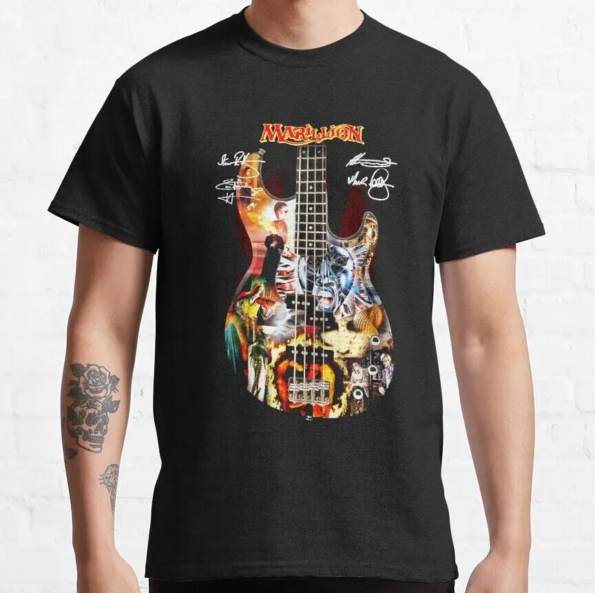 Camiseta Gildan de S-5XL clásica, mejor comprar, Dark Marillion Guitar Lover signits