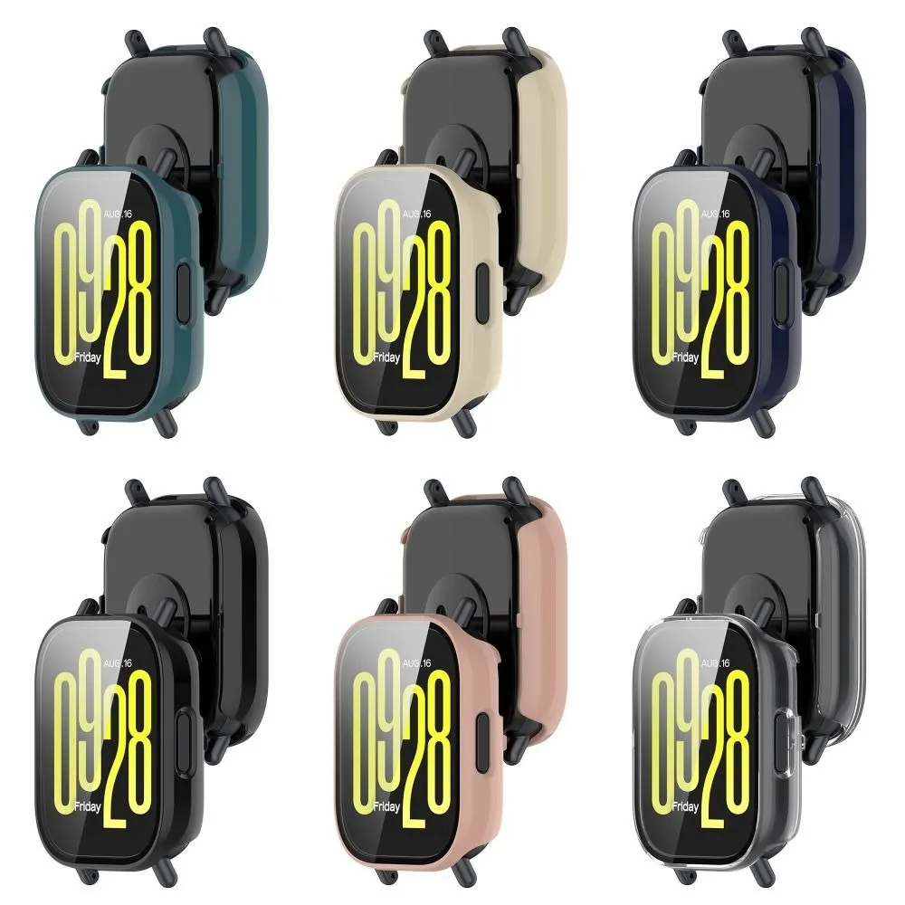 New PC+Tempered Protective Case Full Coverage Anti-Scratch Screen Protector Smart Watch Hard Cover Shell for Redmi Watch 5 Lite