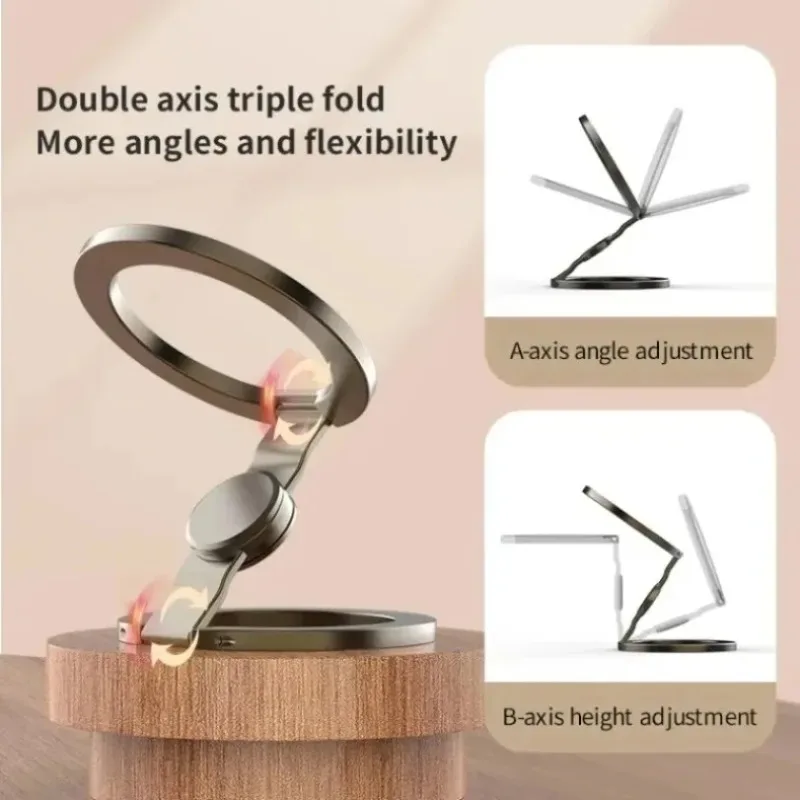 

Foldable Fidget Spinner & Phone Finger Ring Holder Magnetic Smartphone Stand Mount for Magsafe iPhone 17 16 15 14 13 12 Pro Max