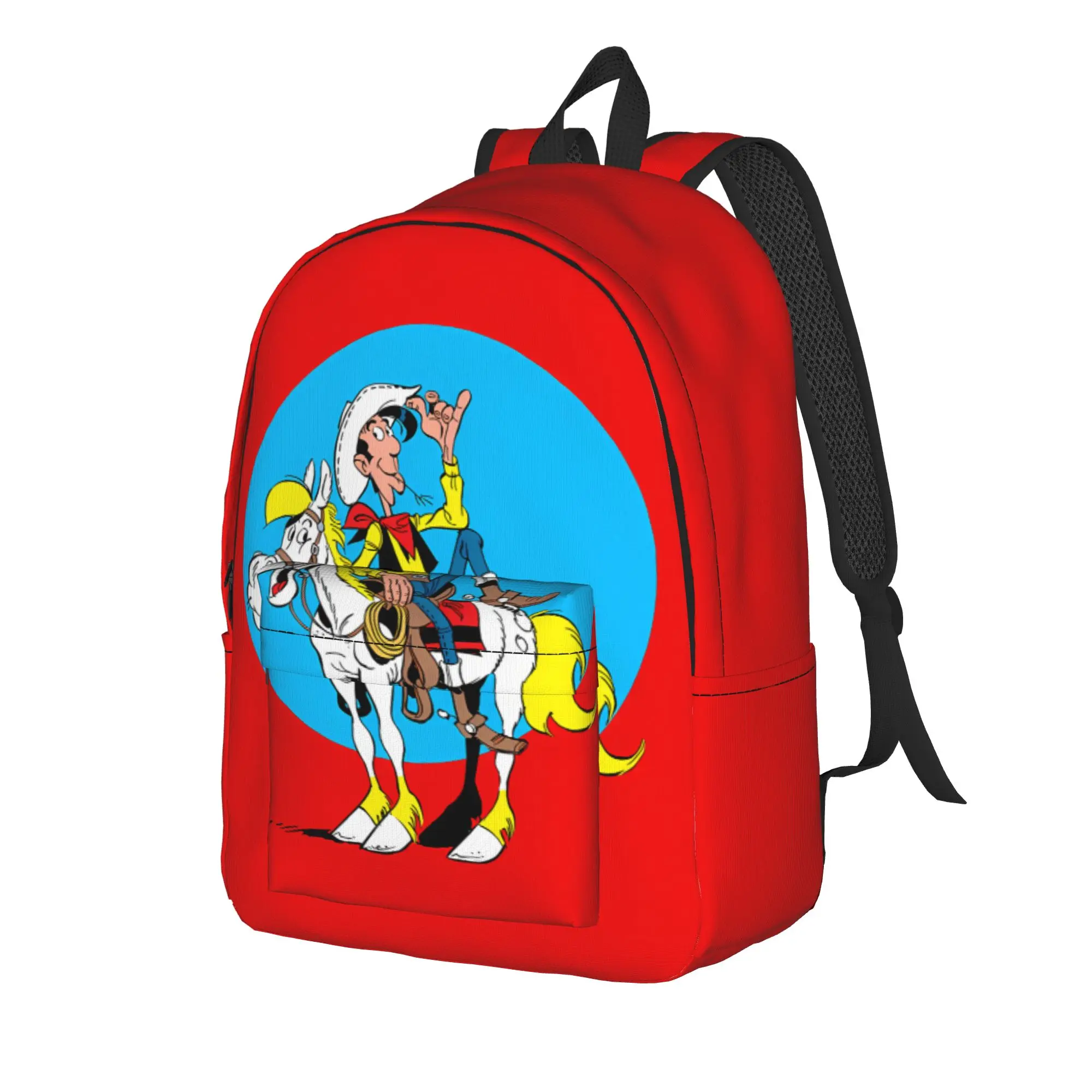 Lucky Luke Cartoon Comics (1 (12) Backpack  Cool Backpacks Teen Trekking Large School Bags Colorful Rucksack