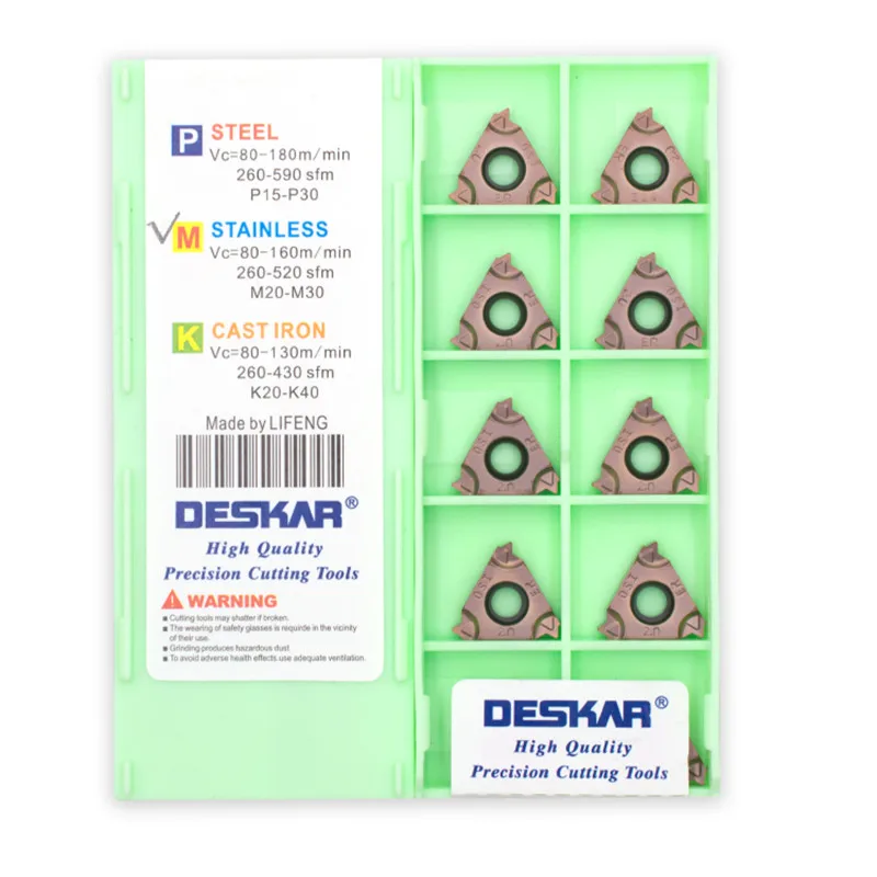 DESKAR 16ERM1.0ISO 16ERM1.5ISO 16ERM2.0ISO 16IRM2.5ISO 16IRM3.0ISO LF6018 Carbide Insert 16ERM 16IRM Inserts