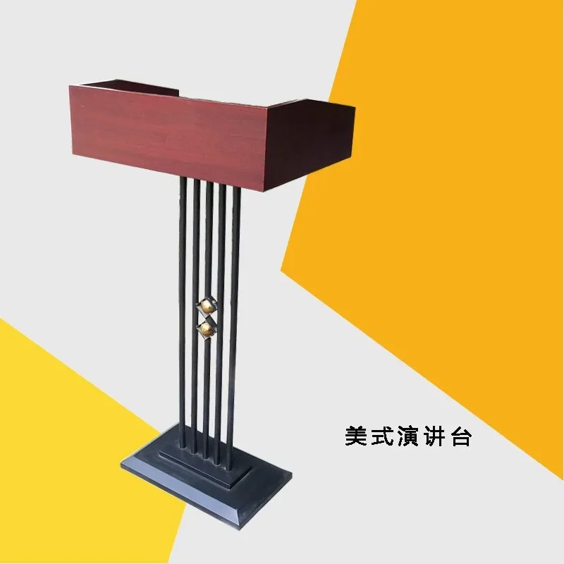 Metal podium, American-style podium HZ-5, hotel reception and consultation, wedding emcee stand