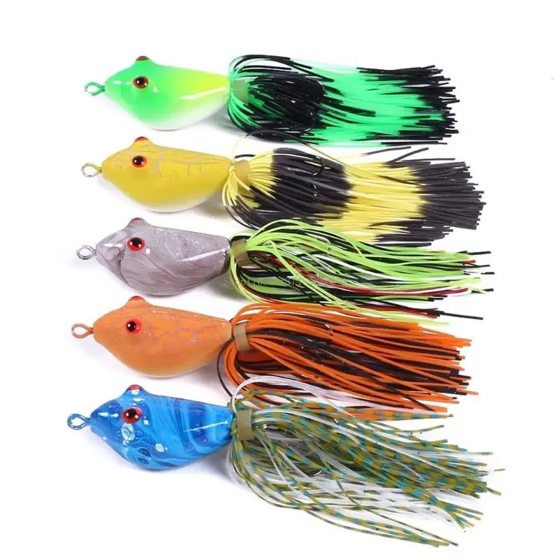 

Fishing Lures with Hook Topwater Frogs Lures 10cm 8.4g Frogs Baits for Saltwater Fishing Trout Swimbait