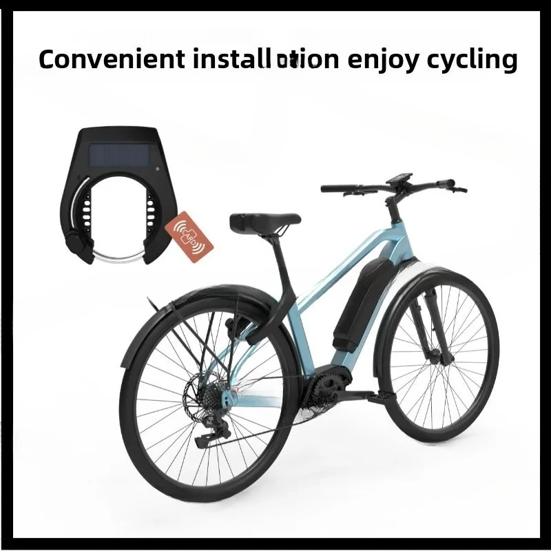 Bluetooth smart horseshoe lock, bicycle lock metal case solar USB charging