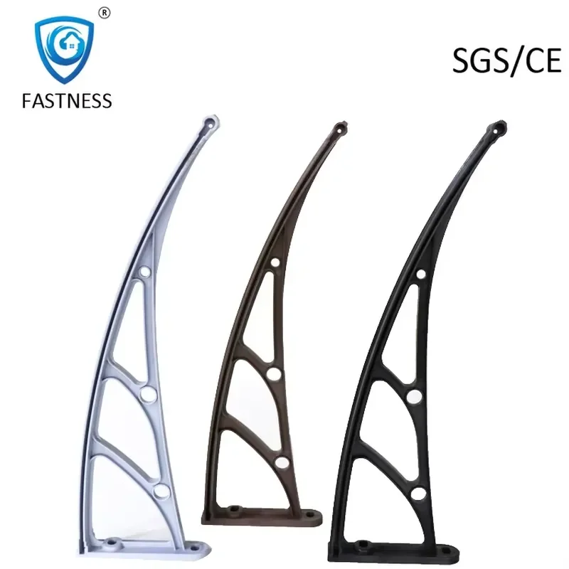 Waterproof Outdoor Awning for Fixed Windows and Doors Durable Plastic Bracket Sun Shade Canopy Protection Rain Shelter Cover