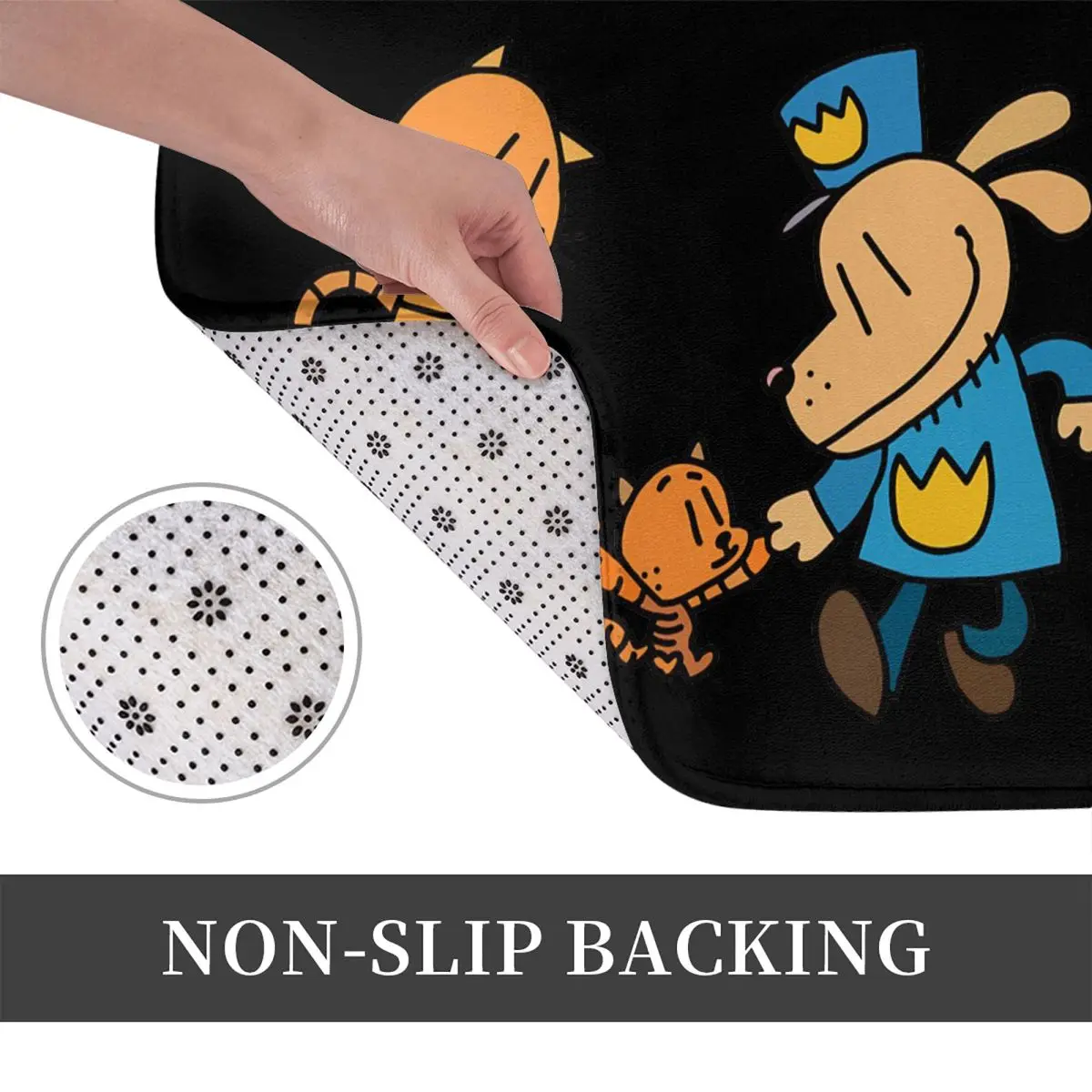 Dog Man, Lil Petey, And Big Petey Fan Art Non-slip Doormat Floor Mat Durable Carpet Rug for  Entrance Home Balcony Footpad Mats