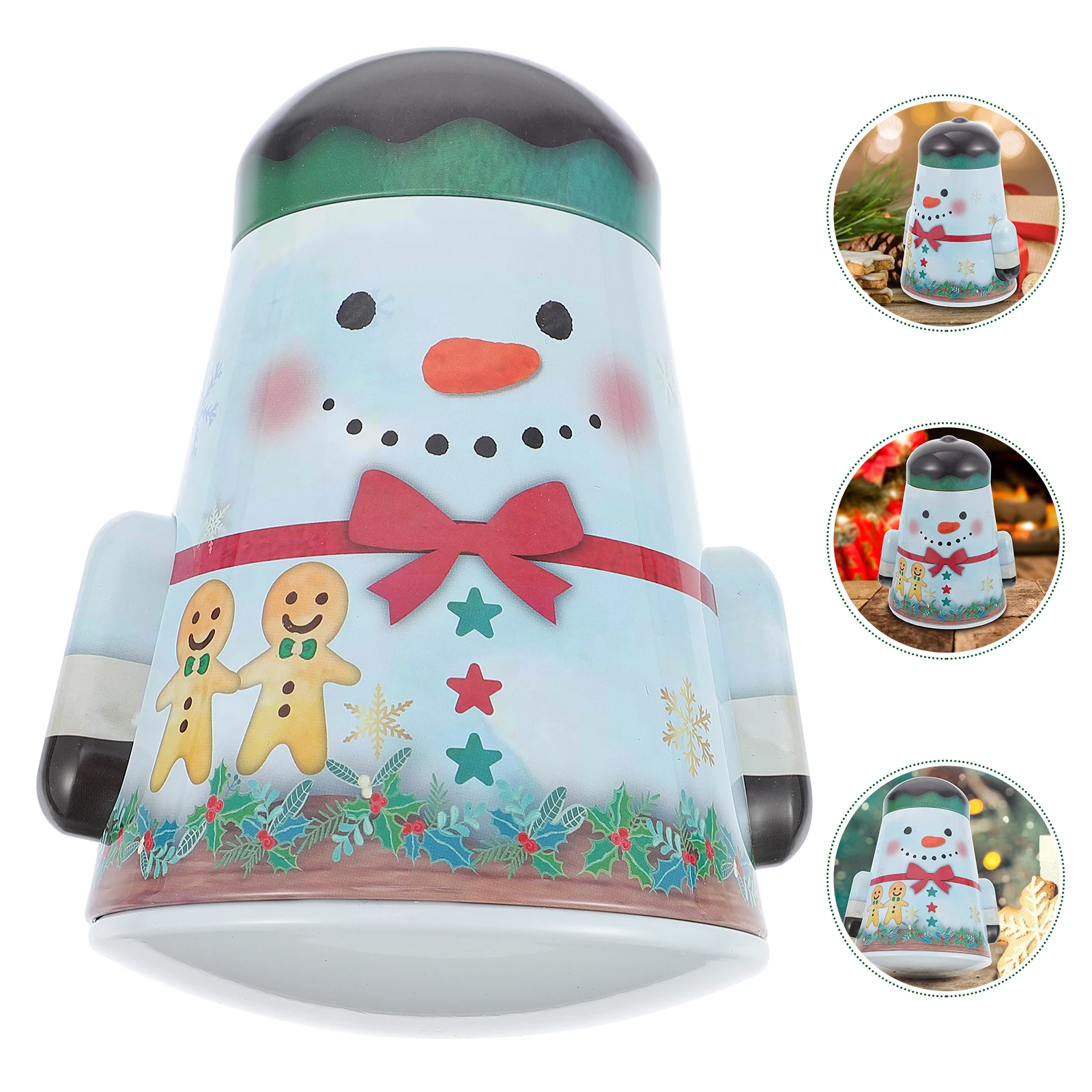 

1pc Christmas Theme Iron Gift Storage Box Sealed Chocolate Candy Tin Holiday Party Supplies Kids Biscuits Cookies Storage