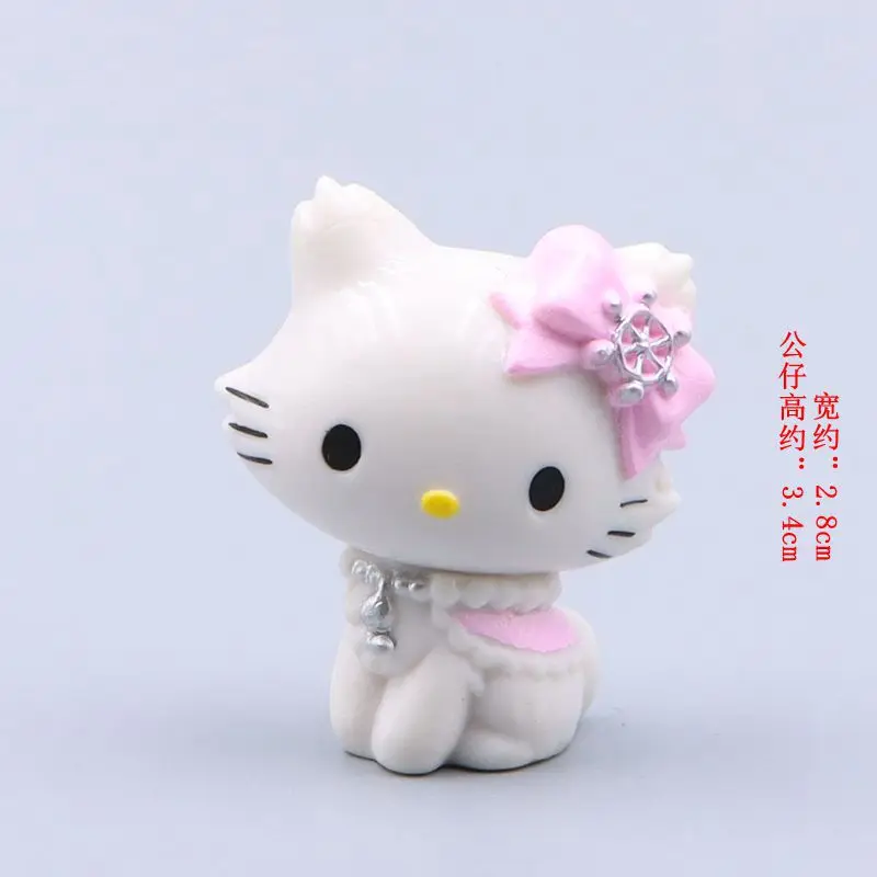 

MINISO Cartoon HelloKittys Anime Action Figure Angel Cat Doll Cake Room Decorative Decoration Christmas Gifts for Girls Children