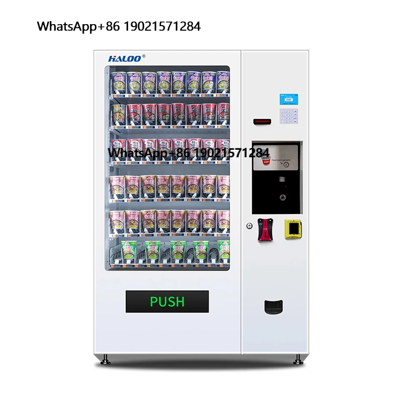 Haloo Vending Machine Supplier Cup Noodle Vending Machine With Hot Water Full 24 Hours Automatical Vending Machine