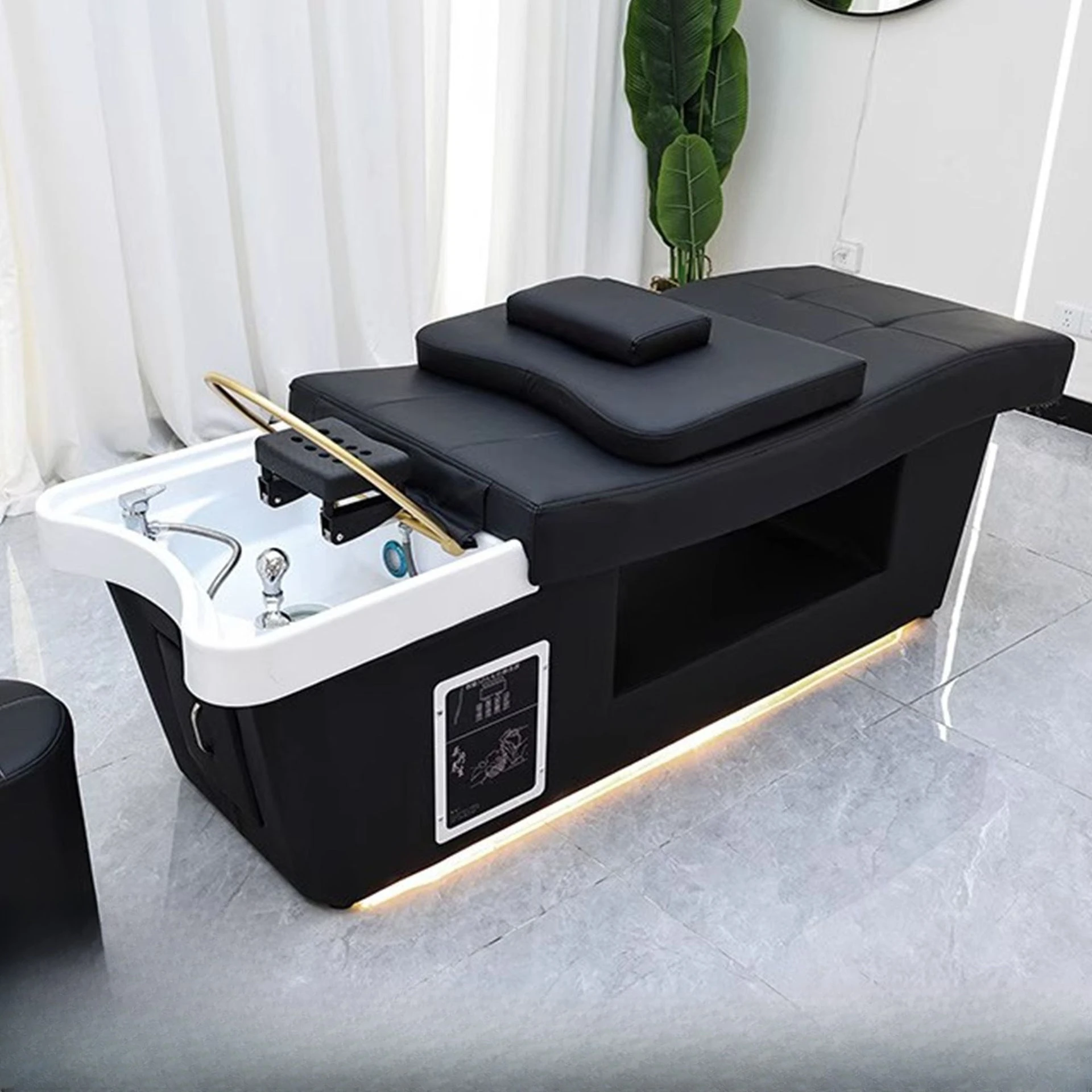 Cama de masaje de alta gama para terapia capilar, centro de bienestar con circulación de agua, cama de belleza