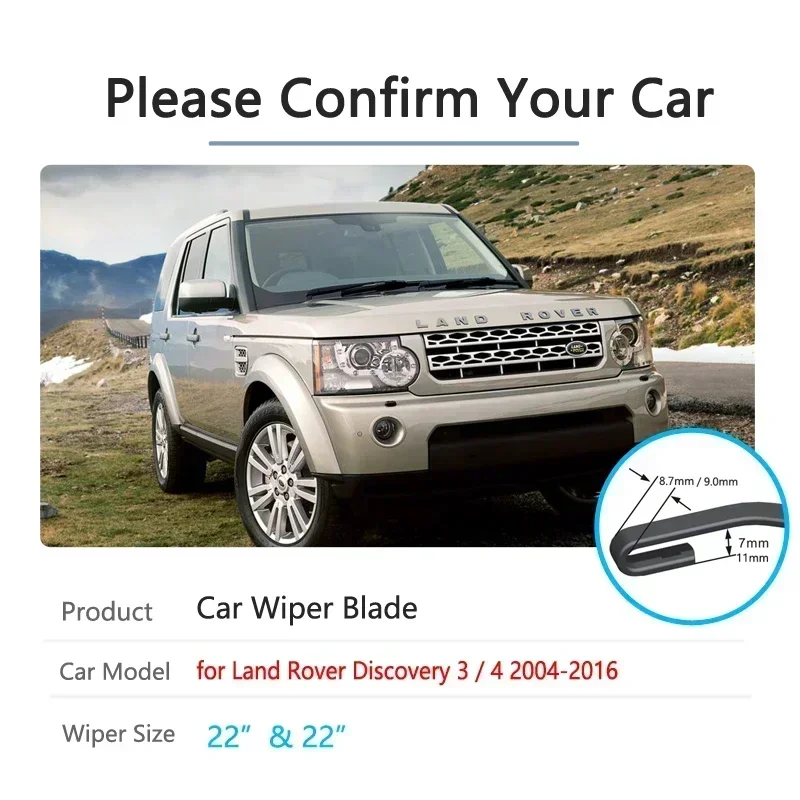 For Land Rover Discovery 3 4 2004~2016 LR3 LR4 L319 Front Windshield Wipers Car Accessories 2005 2006 2014 2015 Car Wiper Blades