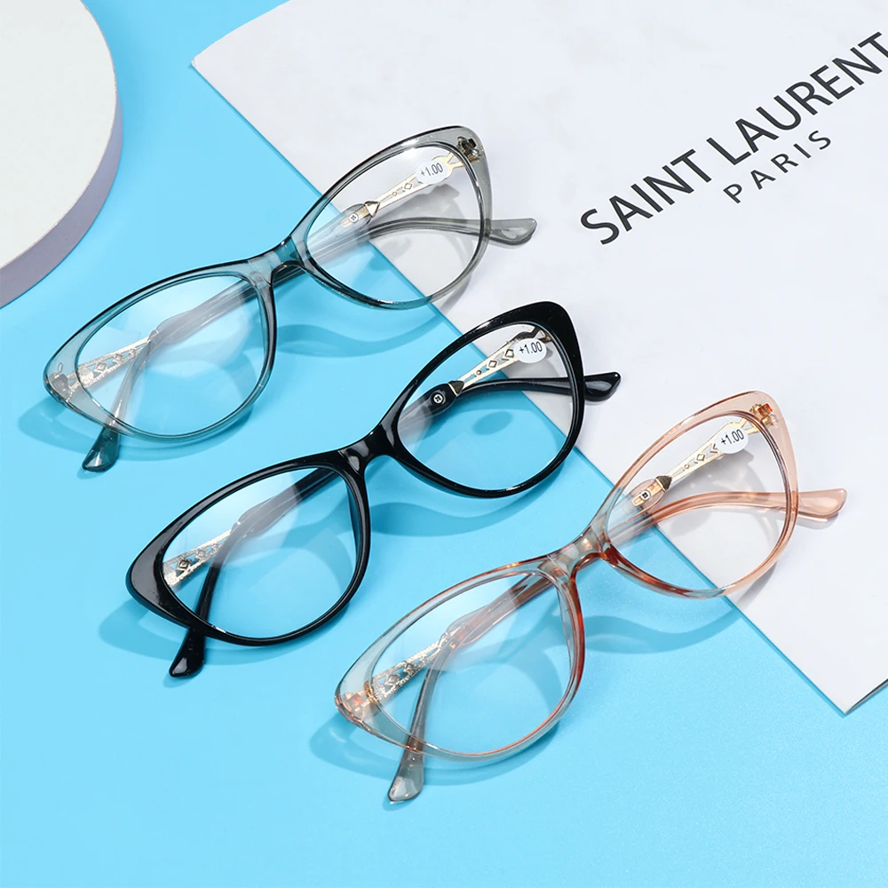 Cat Eye Reading Glasses Women Men Fashion Reading Reader Eyewear Unisex Presbyopic Eye Glasses Diopters+1+1.5+2+2.5+3+3.5+4