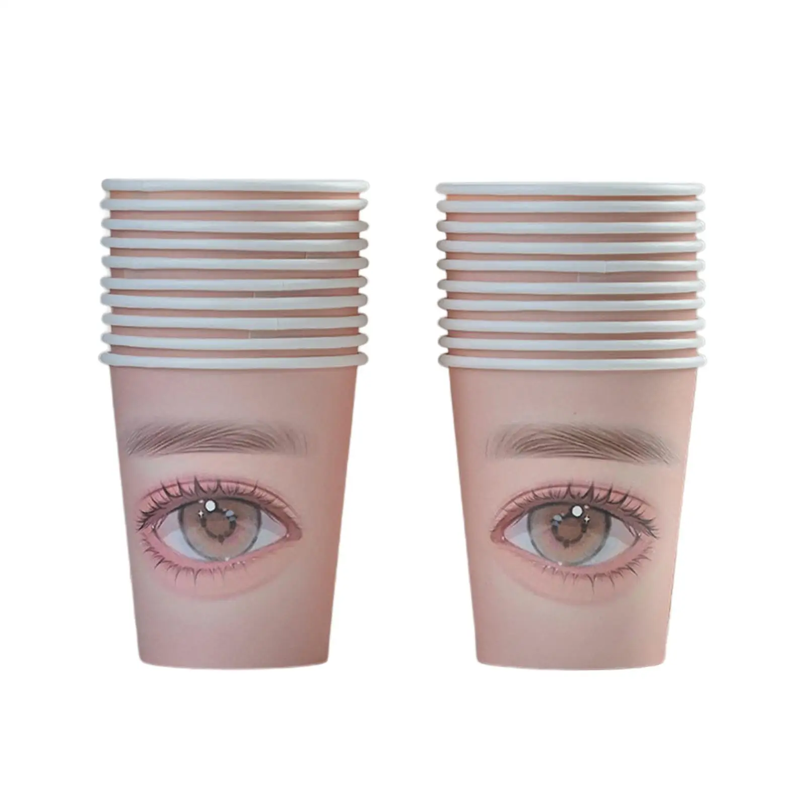 20 Pieces Eyelash Practice Paper Cup Multifunction Makeup for Beginner Practice Tool