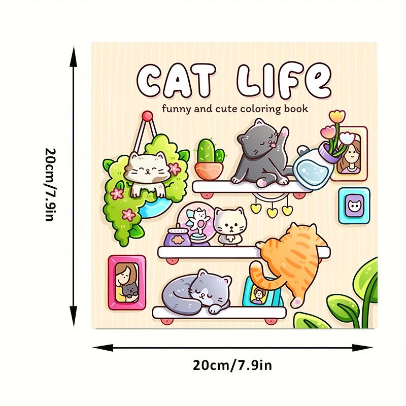 28 صفحة كتاب تلوين الحياة اليومية للقطط للبالغين |   كتاب التلوين، لوازم الرسم لعيد الميلاد وعيد الشكر