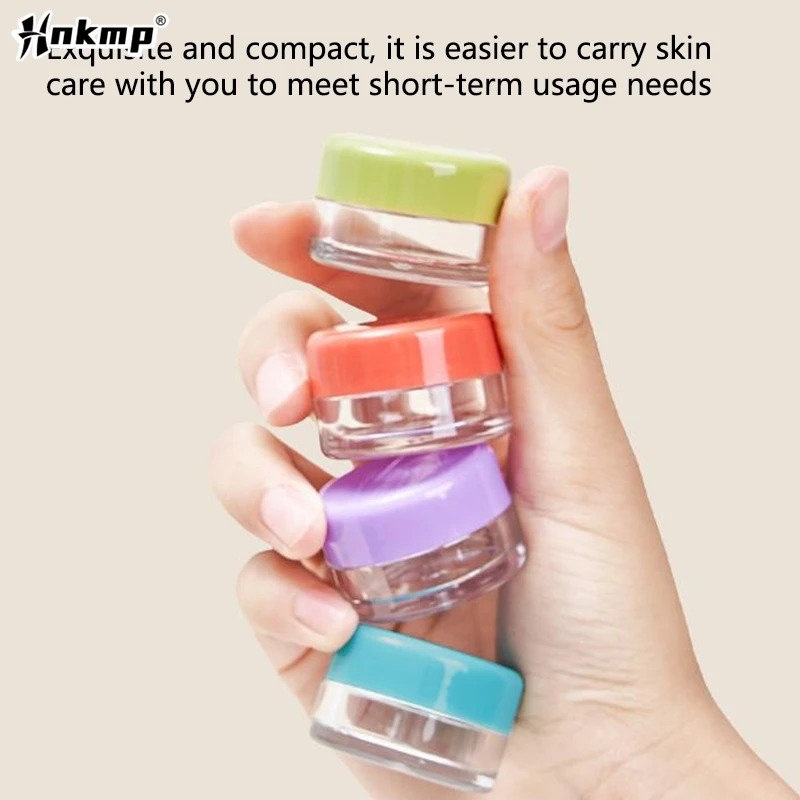 1Pcs Cosmetic Jar 10g Small Empty Cosmetic Refillable Bottles Plastic Eyeshadow Makeup Face Cream Jar Pot Container