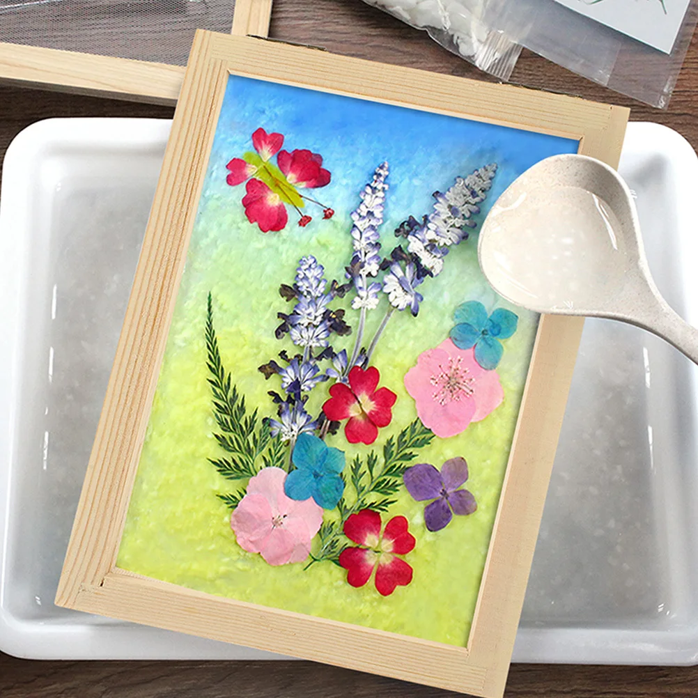 

2pcs Wooden Making Diy Handmade Screen Mesh Tool For Making Kits Handicrafts Craft Projects Handmade Paper Frame Paper Craft