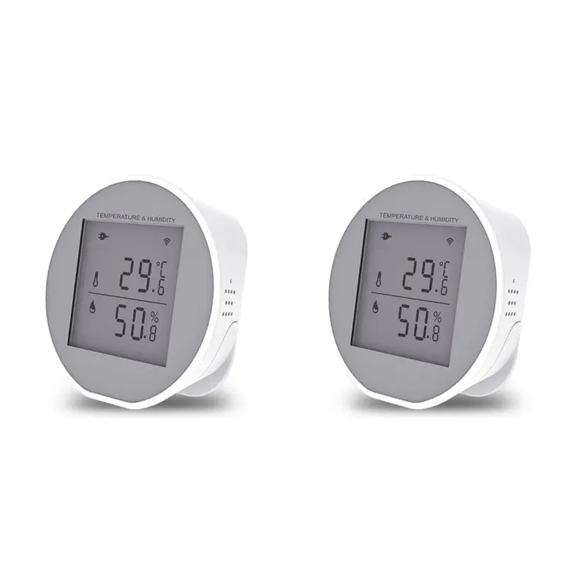 

Датчик температуры и влажности EYFL-2X Tuya Wi-Fi, гигрометр, термометр, детектор для помещений, приложение Smart Life, питание от батареи или USB