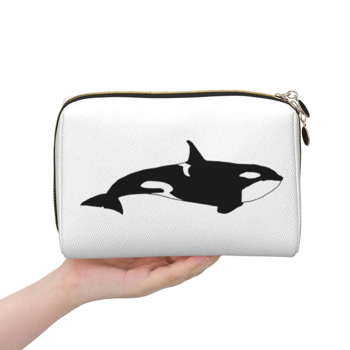 

Killer Whale (Orcinus Orca) Women Cosmetic Bag Travel Makeup Organizer Pouch Toiletry Storage Dopp Kit Box