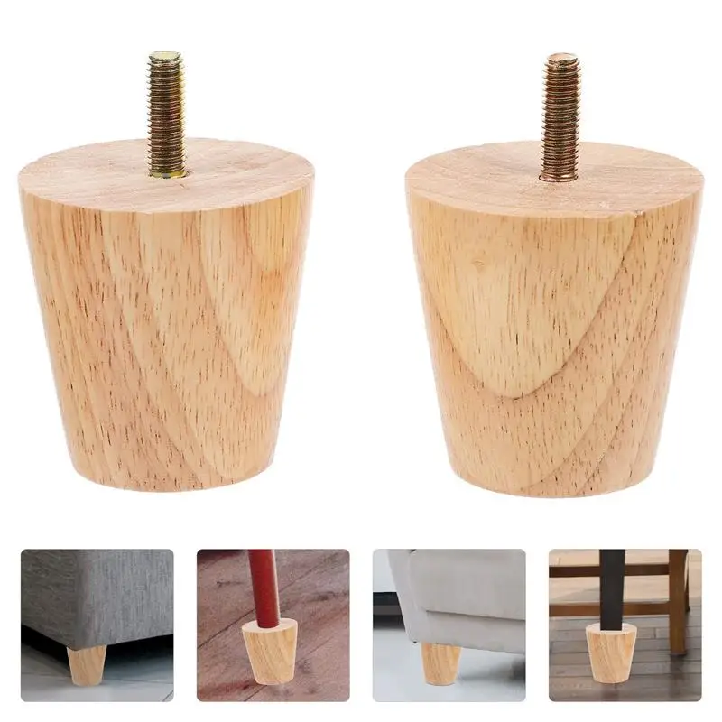 2pcs Wood Sofa Legs Wood Couch Folding Table Legs Leg Replacements Furniture Legs Feet Practical Folding Table Legs Feet