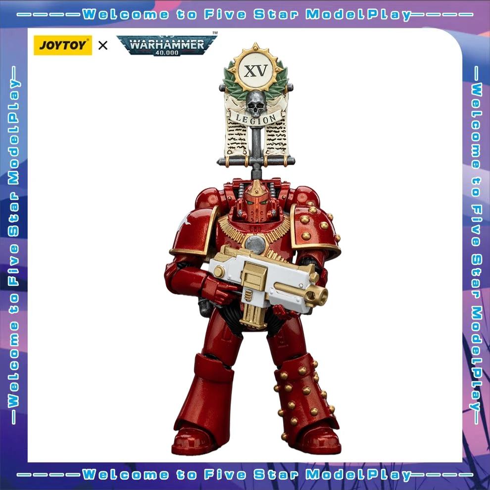 

【FS】JOYTOY Warhammer 40K Scale 1/18 Action Figures Thousand Sons Legionary with Legion Vexilla Models Toys Gifts