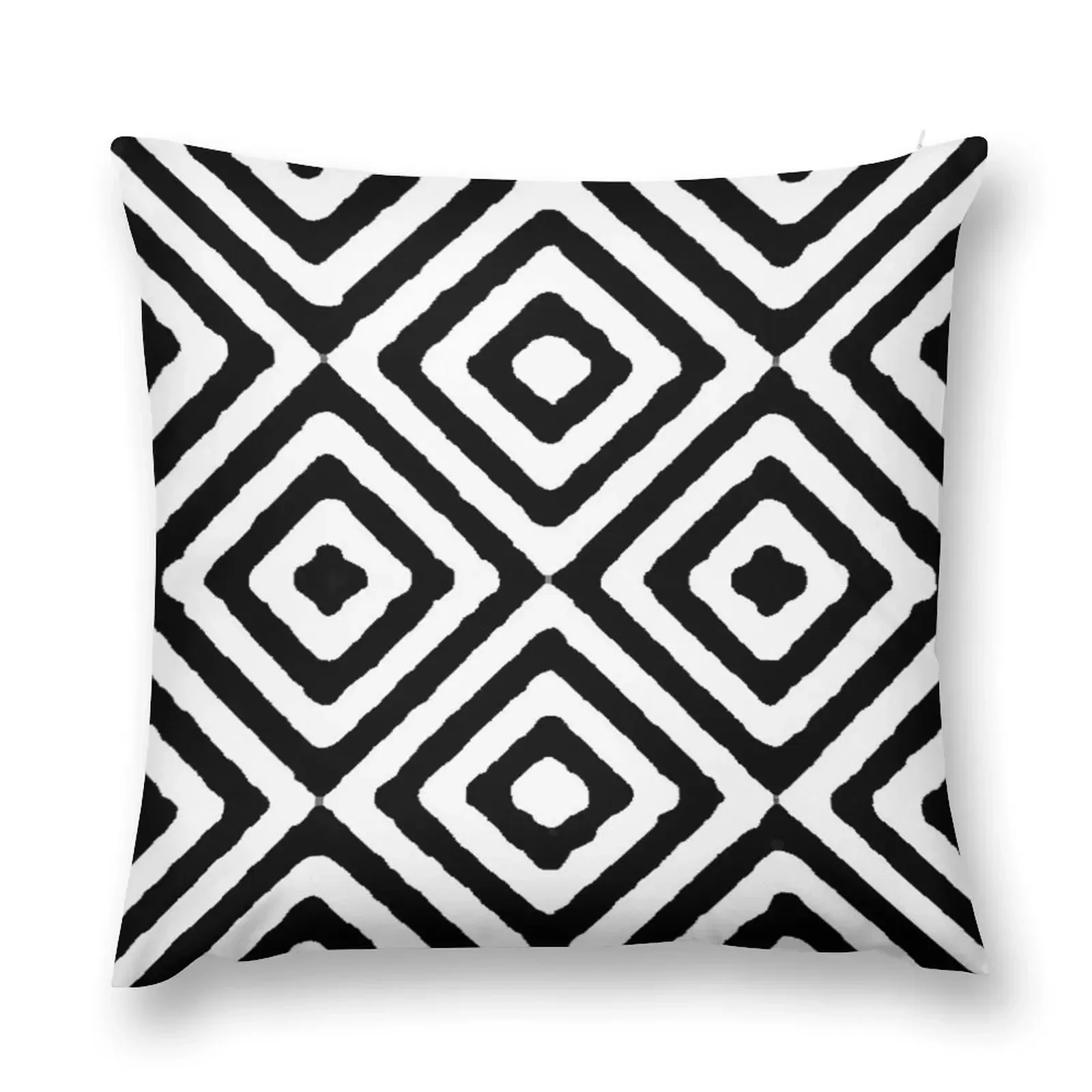 

BLACK AND WHITE GEOMETRIC DIAMONDS PATTERN BY OZCUSHIONSTOO Throw Pillow Cushion Cover Throw Pillow Covers pillow