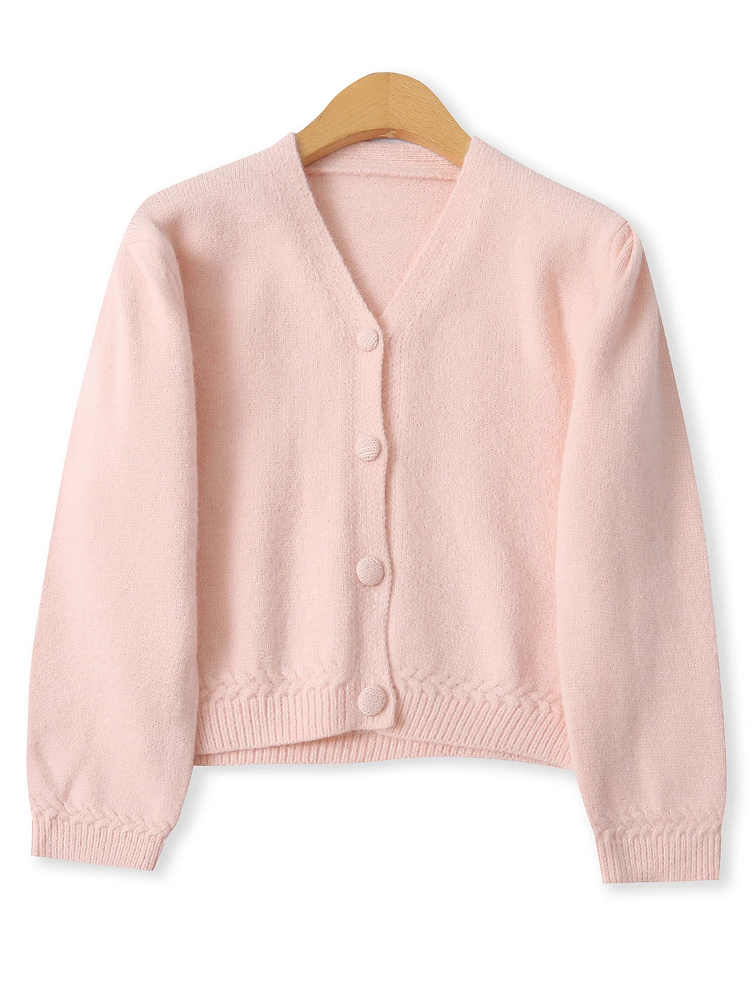 

Женский облегающий вязаный кардиган Bubble Sve, высокоэластичный свитер с v-образным вырезом, осенний новый универсальный свитер на одной пуговице