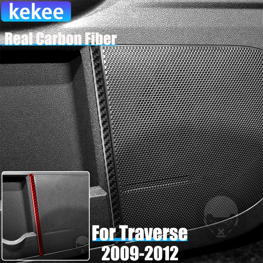 

Real Carbon Fiber Car Accessories Door Strips Decorative Trim Cover Soft Sticker For Chevrolet Traverse 2009 2010 2011 2012