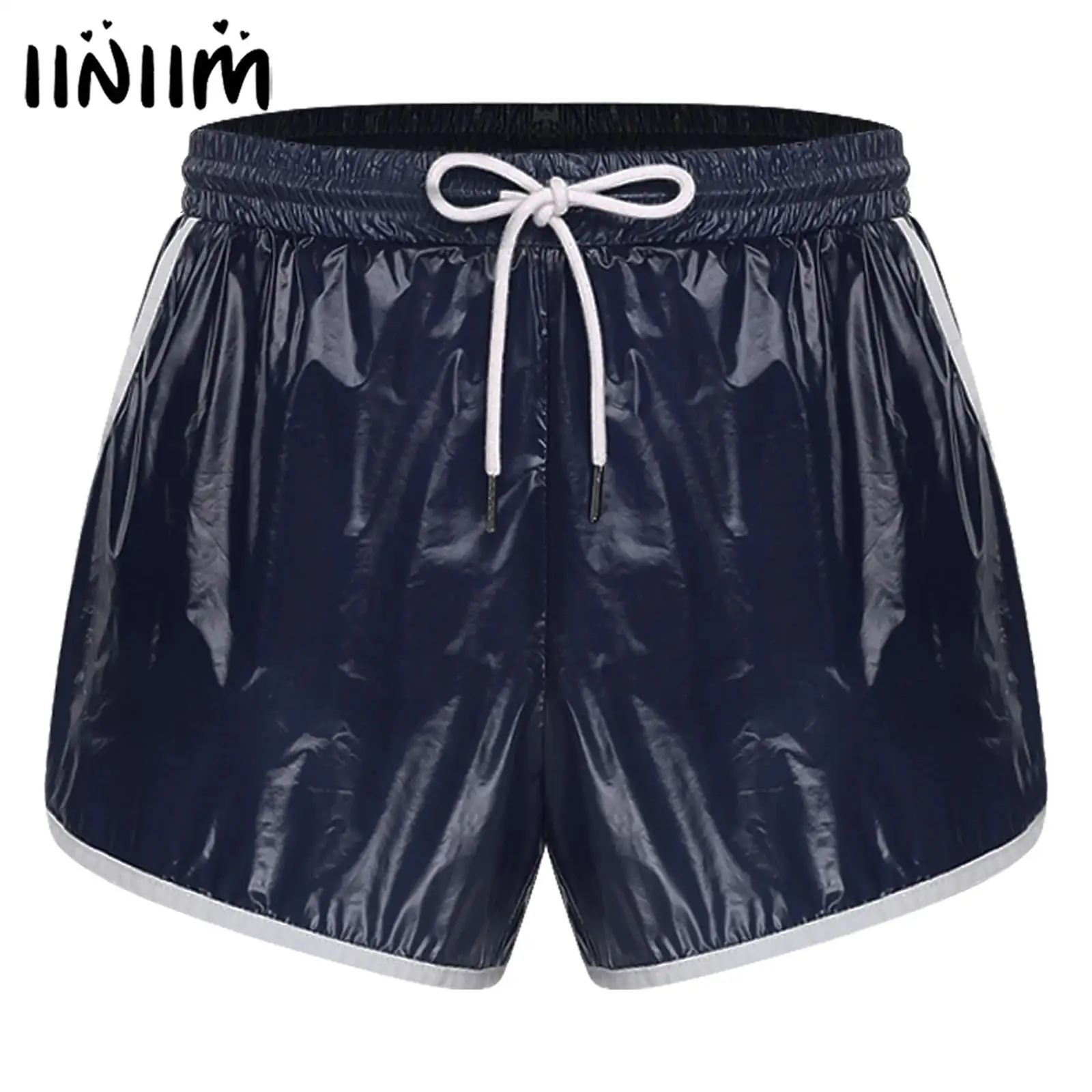 Swimwear Mens Waterpoof Swim Trunks Shorts Elastic Waistband with Drawstring Seams Shorts with Pockets Swimming Bathing Suit