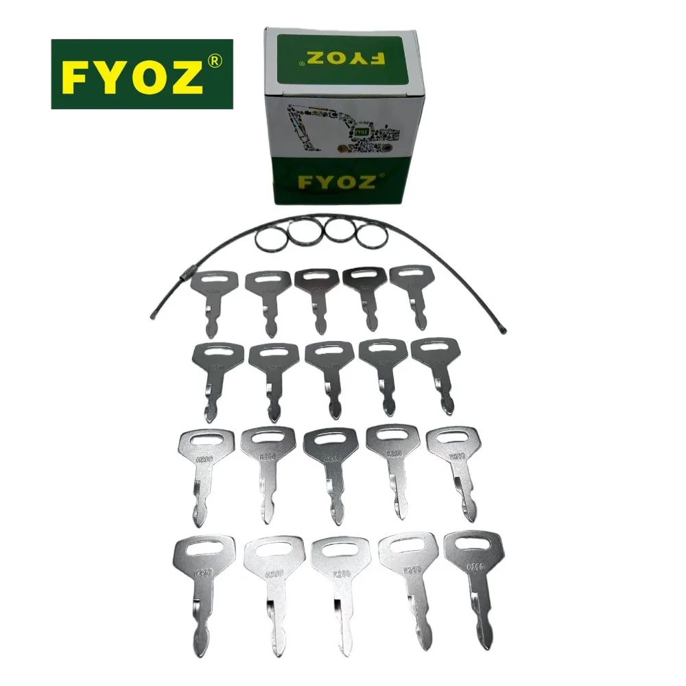 20-Pack Ignition Key For Case/New Holland/Kobelco/Kawasaki Wheel Loader K250 2420WL2420 Part