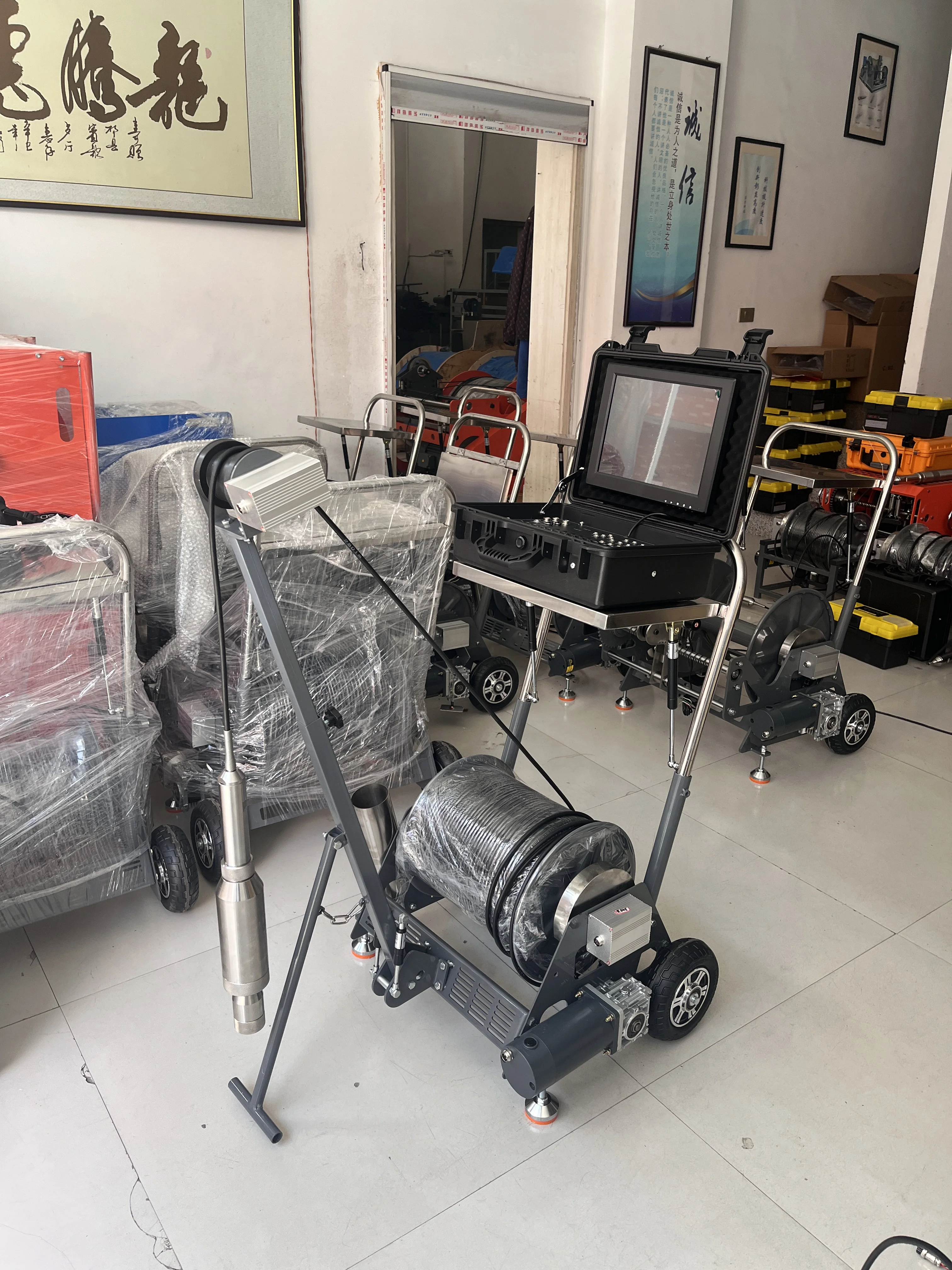 Nueva cámara panorámica HD con tarjeta de memoria de 32G de alta calidad, 100m, 200m, 300m, cámara de perforación, cámara de detección de perforación de pozos de agua