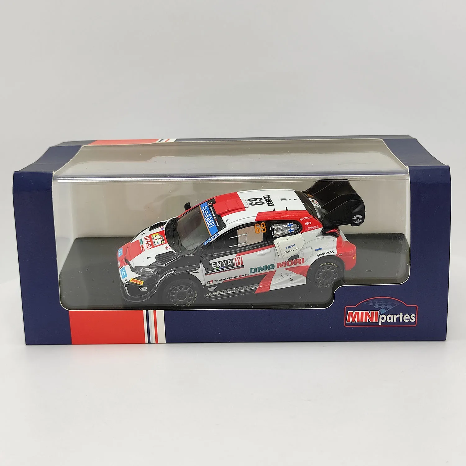 أجزاء صغيرة بمقياس 1/43 تويوتا GR ياريس رالي1 # 69 2022 نموذج سيارة رالي سبيكة