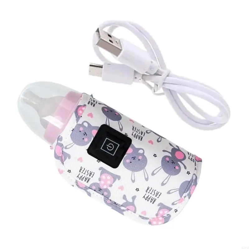 B2EB USB Charging Heating Sleeve Milk Warmer 3-Gear Adjustable Insulated Warmer Bag