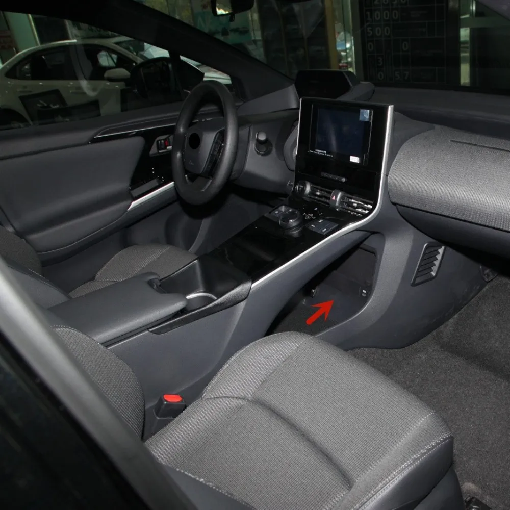 For Toyota BZ4X EA10 2022 2023 ABS Car Interior Gear Box USB Panel Decorative Frame Sequins Cover Sticker Protection Accessories