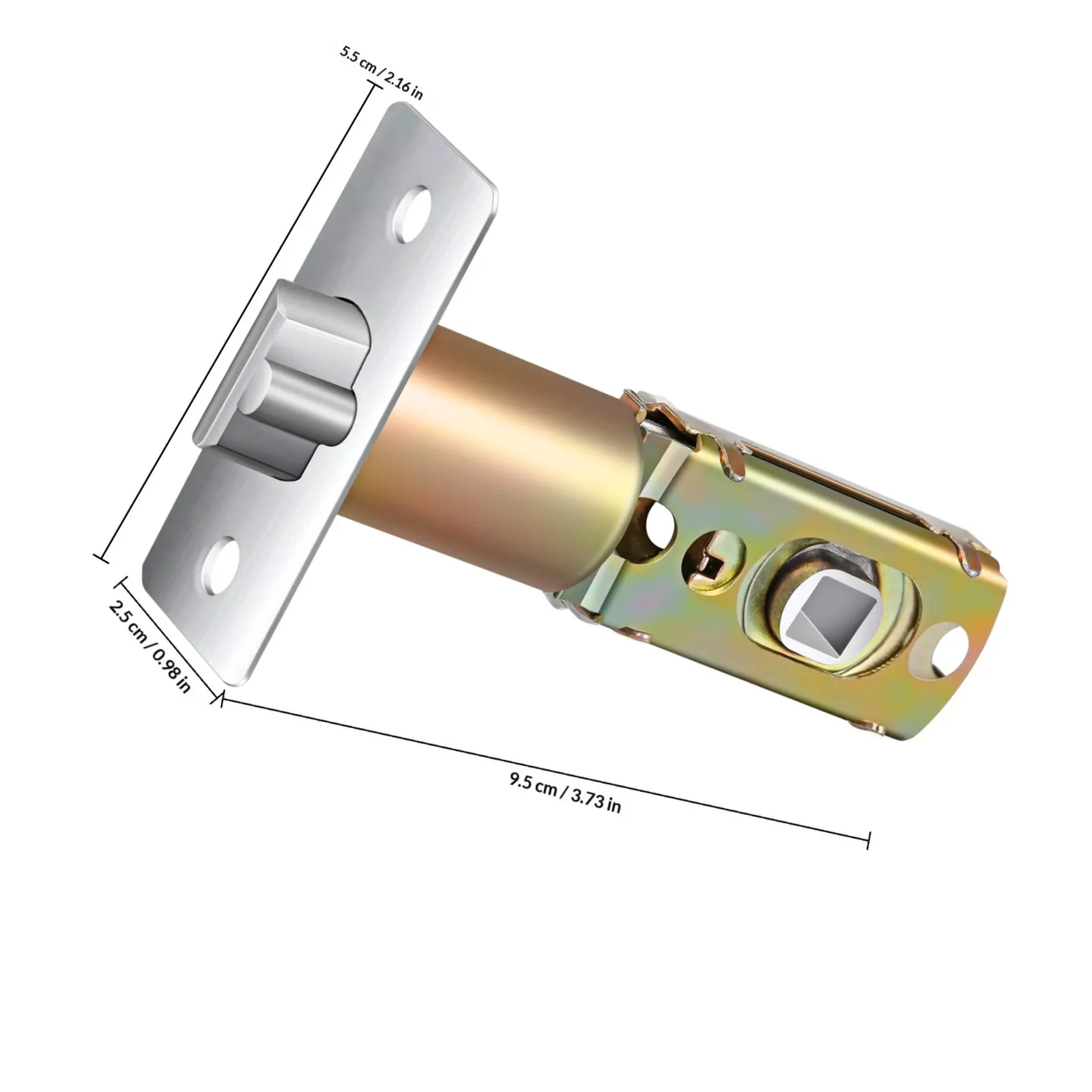 Adjustable Door Lock Latch Replacement Part Universal Deadbolt Latch for Interior Front Door Handles Zinc Alloy Security