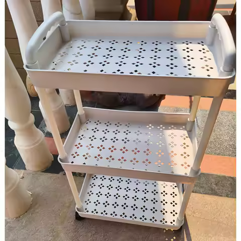 3-Tier Rolling Cart with Baskets &amp; Shelves - Versatile Organizer for Home, Kitchen,Bathroom, Office.Easy Assembly, Space-Saving!
