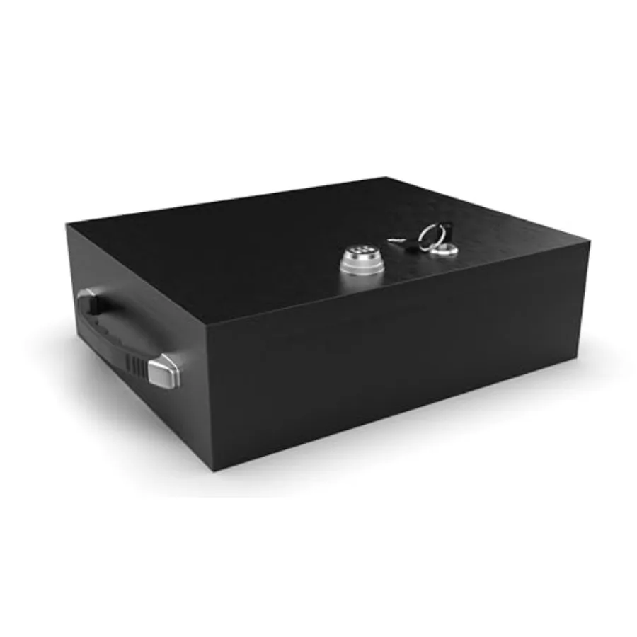 

Fire Retardant Strong Box Dual Combination and Key Lock Security Chest