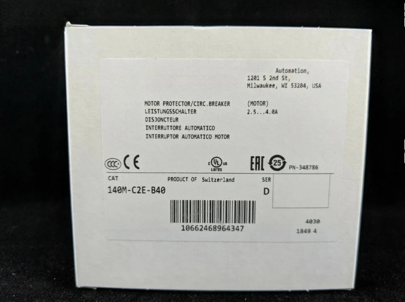 

Brand new 140M-C2E-B40 Motor protection circuit breaker 140M C2E B40 Fast delivery