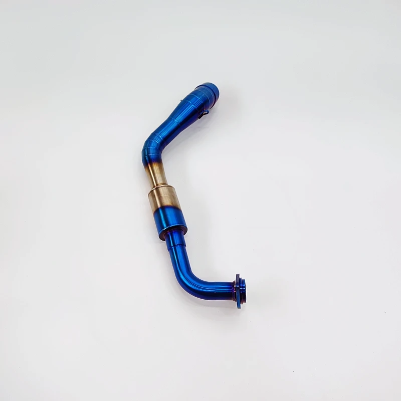 Nvx155 motorcycle Stainless Steel exhaust middle pipe titanium blue for  Nvx155 exhaust system muffler mid-pipe link pipe