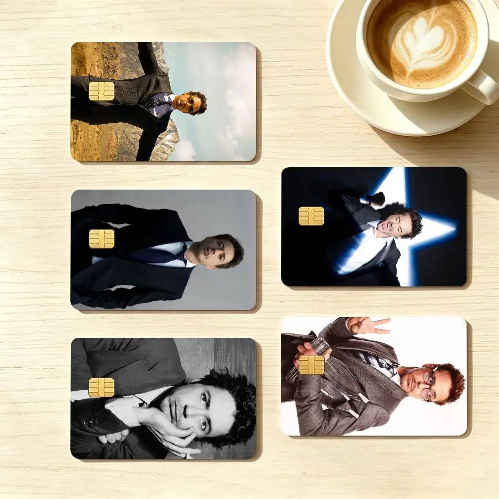 Actor R-Robert Downey Jr  Credit Card HD Stickers Game Card Decal Small Chip Waterproof Sticker Gift
