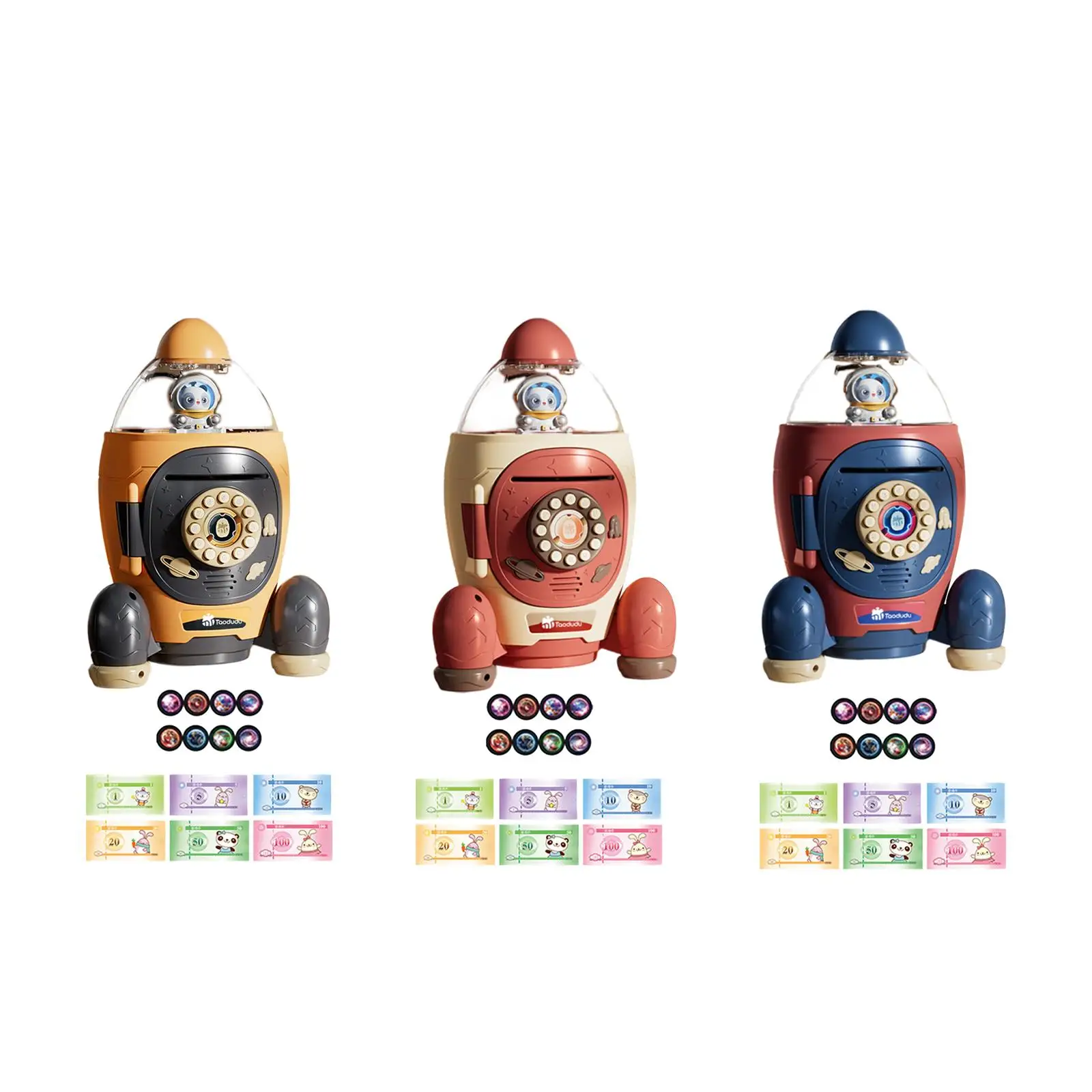 Spaarvarkenspeelgoed en projectie met wachtwoord en vingerafdrukken Kleine ATM-machine Elektronische spaarpot voor vakantiecadeau Meisjes Jongens