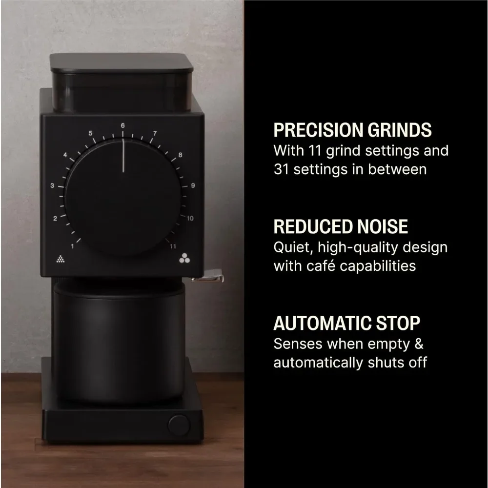 Brew Grinder - Burr, Electric Coffee Bean Grinder with 31 Settings for Drip, French Press & Cold Brew - Small F