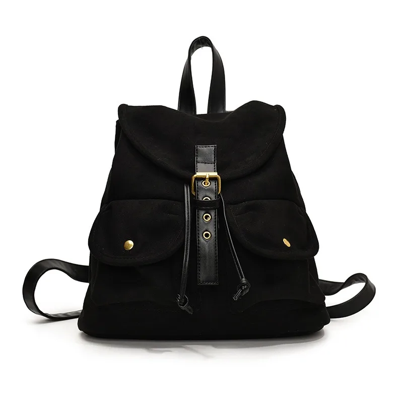 Multi Colored Backpack Retro Suede New Model for Commuting Large Capacity Backpack College Style Women's Small Backpack