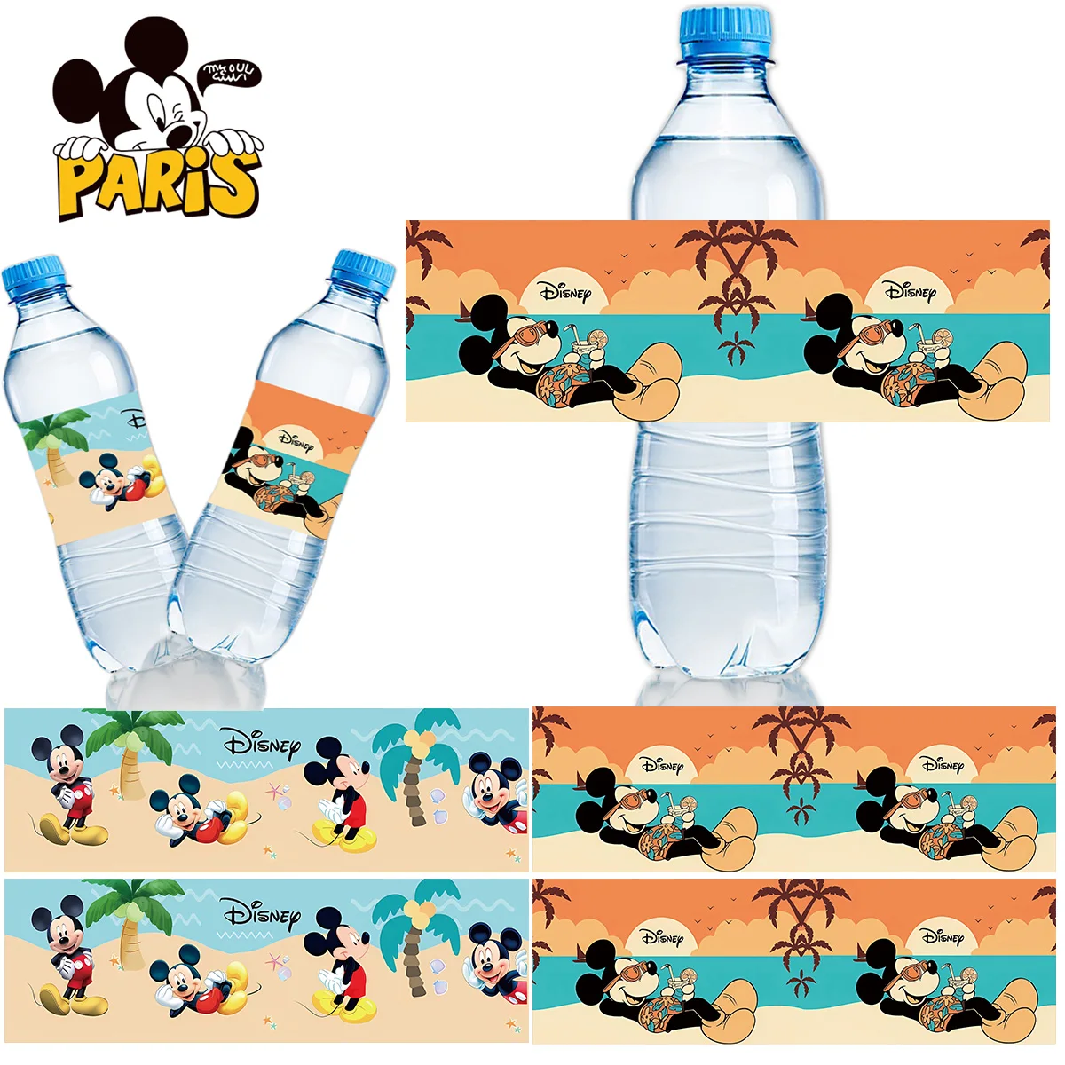 

Disney Mickey Mouse Sticker Minnie Water Bottle Stickers Birthday Party Decoration Kids Favors Mickey DIY Gifts Party Supplies