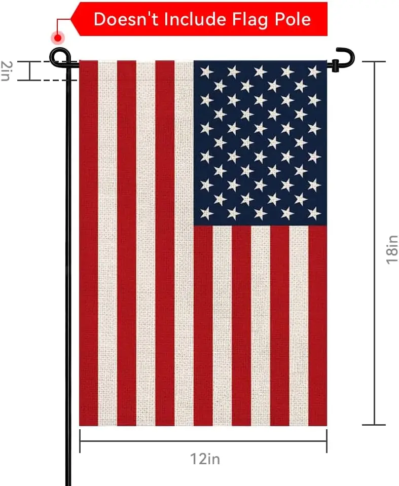 American Garden Flags 12 x 18 Inches Double Sided Vivid Color and Fade Proof Small USA Yard Flags for Indoor and Outdoor Decorat